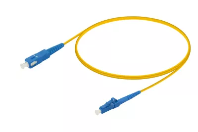 Reçber SC/UPC-LC/UPC | G657A2 Single Mode Fiber Optic Duplex Patch Cord | 2.0x4.1mm (1 m)