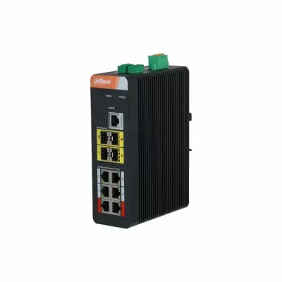 DH-IS4410-6GT-120 - 10-Port Yönetilebilir Endüstriyel Gigabit Switch 6-Port PoE