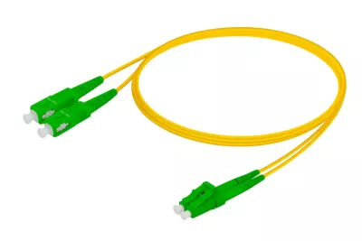 Reçber SC/APC-LC/APC | G657A2 Single Mode Fiber Optic Duplex Patch Cord | 2.0x4.1mm (10 m)