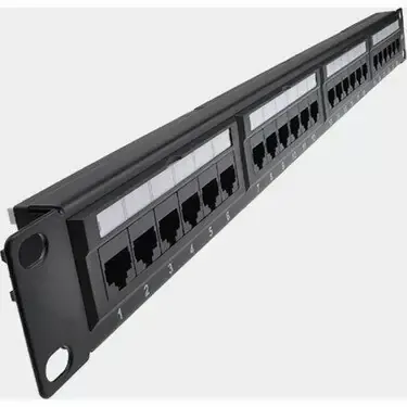 OJC-FBR CAT6 UTP 24 Port Patch Panel Dolu